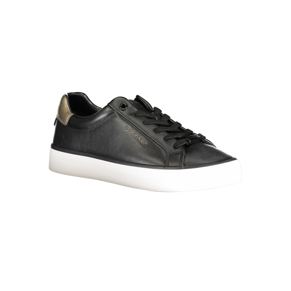 Black Polyester Sneaker - GlamHub Luxury and Icon Brand Clothing