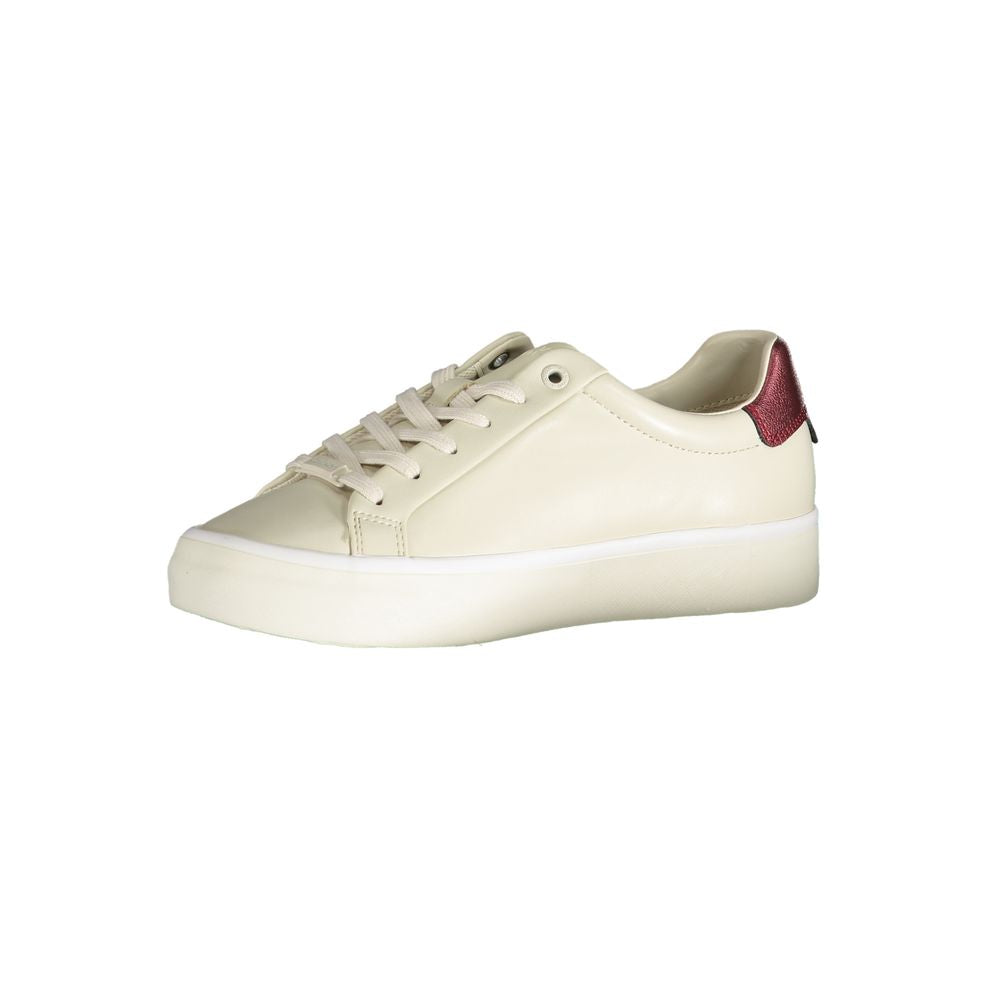 Beige Polyester Sneaker - GLAMHUB BOUTIQUE 