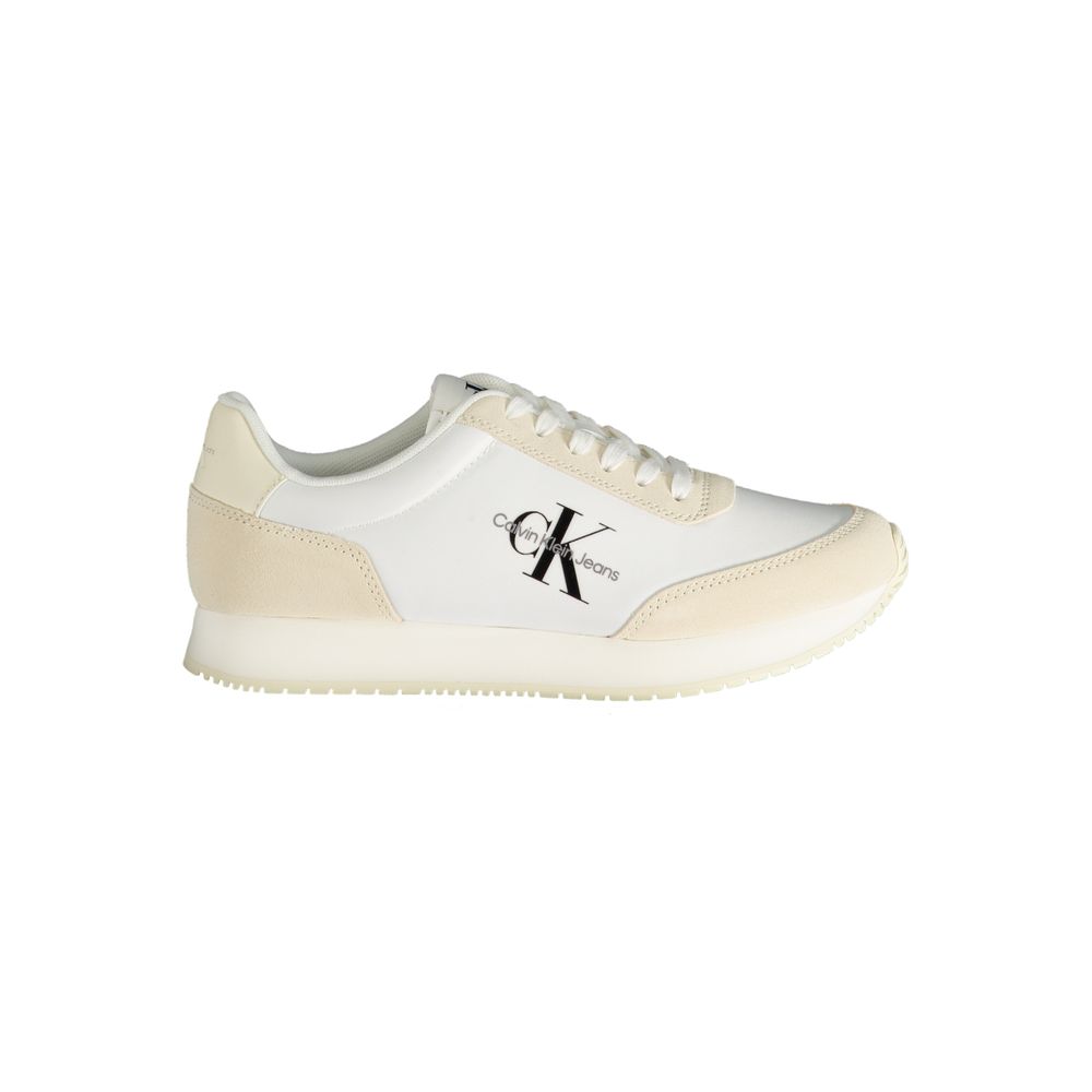 Beige Polyester Sneaker - GLAMHUB BOUTIQUE 