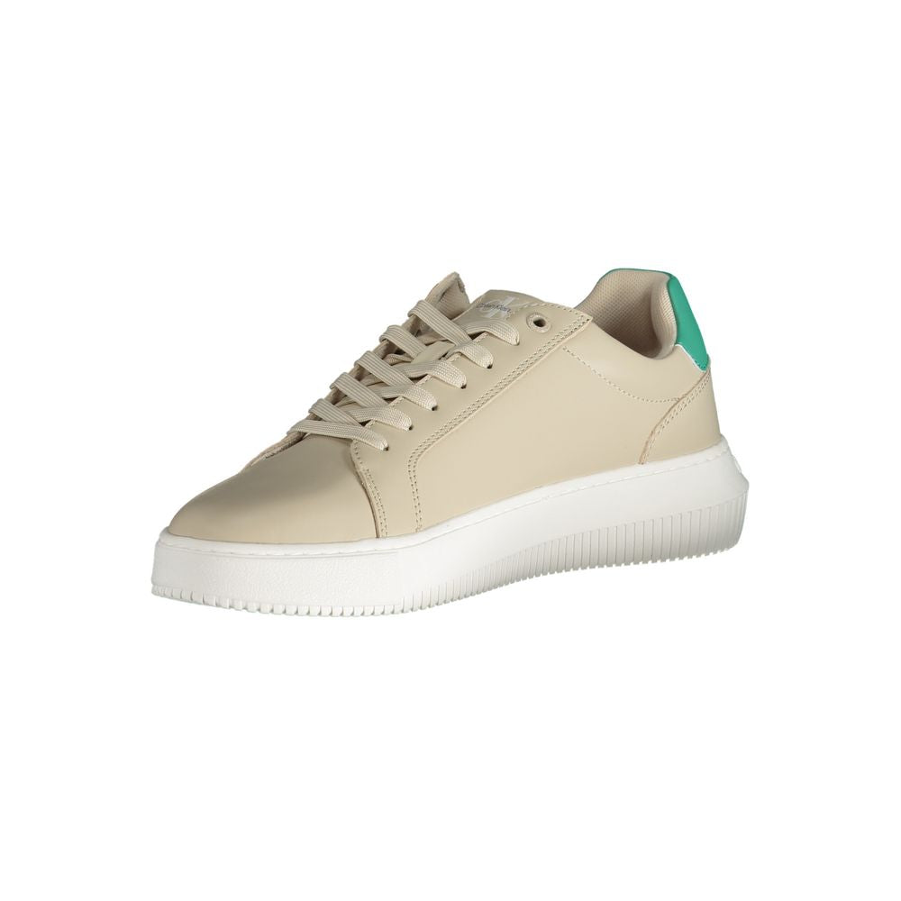 Beige Polyester Sneaker - GLAMHUB BOUTIQUE 