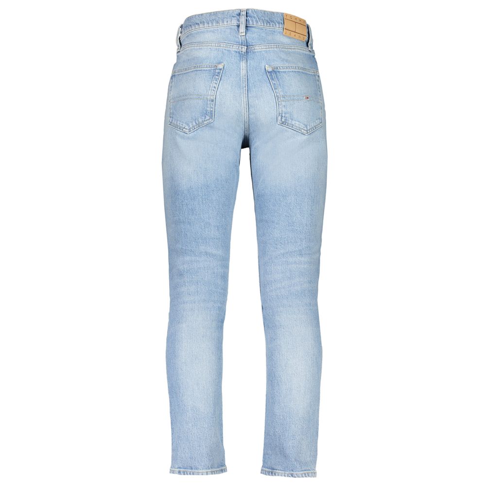 Light Blue Cotton Jeans & Pant - GlamHub Luxury and Icon Brand Clothing