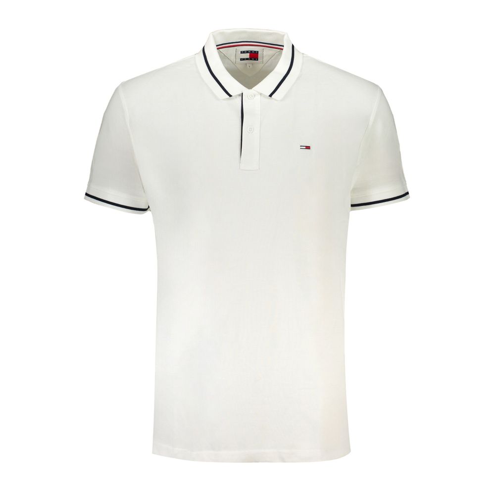 White Cotton Polo Shirt - GLAMHUB BOUTIQUE 