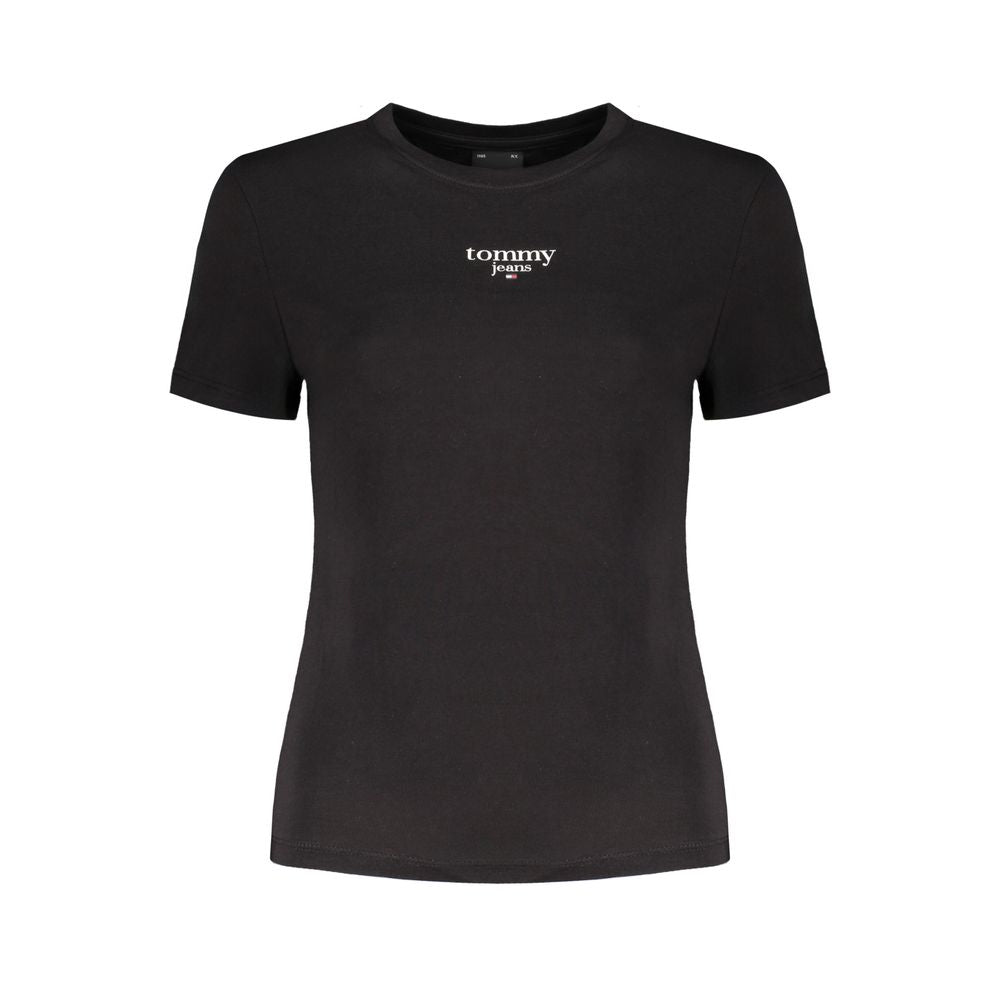 Black Cotton Tops & T-Shirt - GlamHub Luxury and Icon Brand Clothing