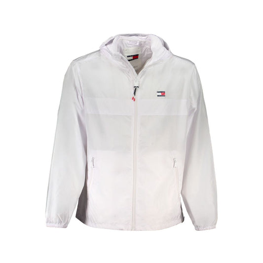 White Polyester Jacket - GlamHub Luxury and Icon Brand Clothing