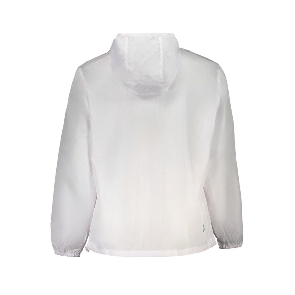 White Polyester Jacket - GlamHub Luxury and Icon Brand Clothing