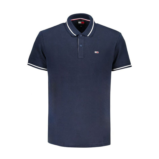 Blue Cotton Polo Shirt - GlamHub Luxury and Icon Brand Clothing