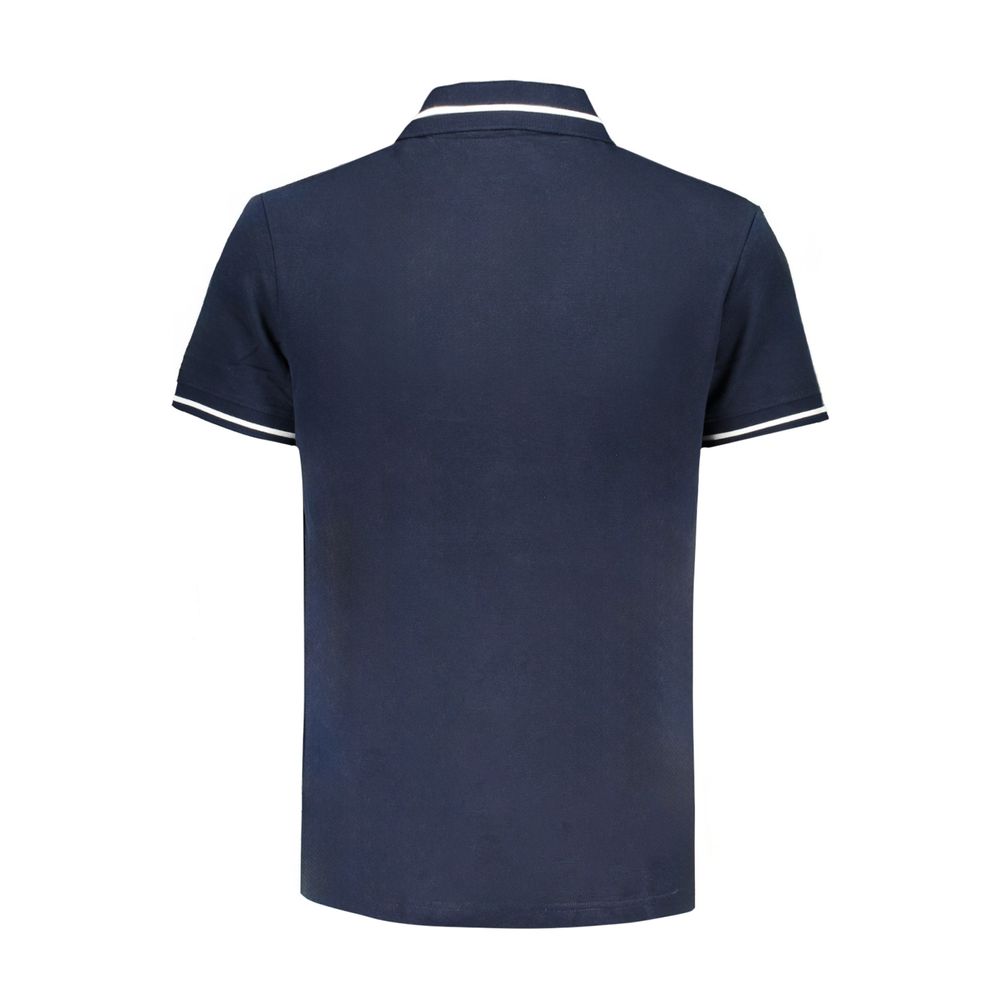 Blue Cotton Polo Shirt - GlamHub Luxury and Icon Brand Clothing