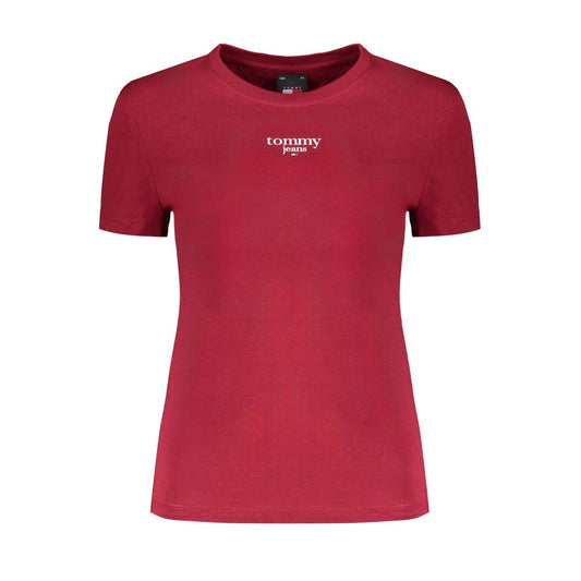 Red Cotton Tops & T-Shirt - GlamHub Luxury and Icon Brand Clothing