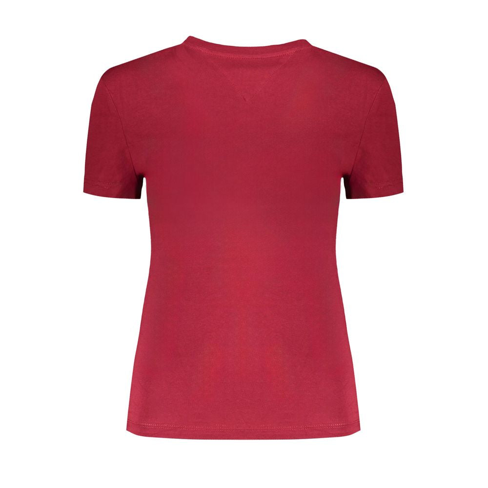 Red Cotton Tops & T-Shirt - GlamHub Luxury and Icon Brand Clothing