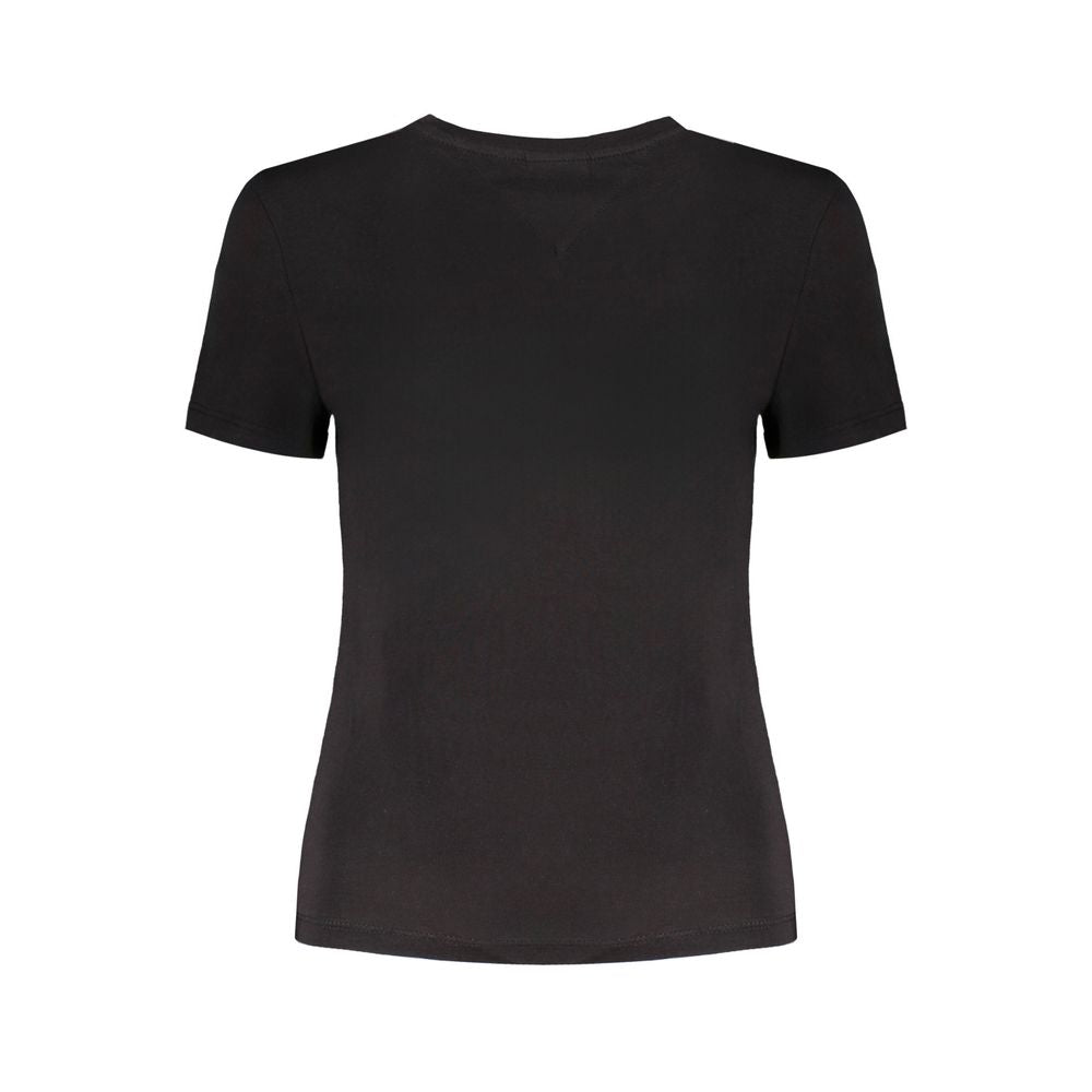 Black Cotton Tops & T-Shirt - GlamHub Luxury and Icon Brand Clothing