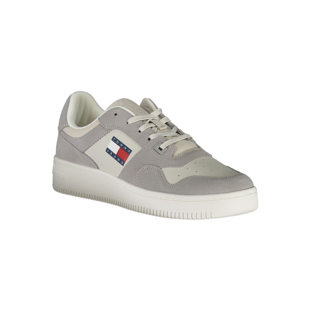 Gray Polyester Sneaker - GlamHub Luxury and Icon Brand Clothing