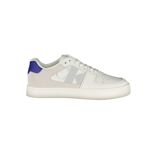 White Leather Mens Sneaker - GLAMHUB BOUTIQUE 