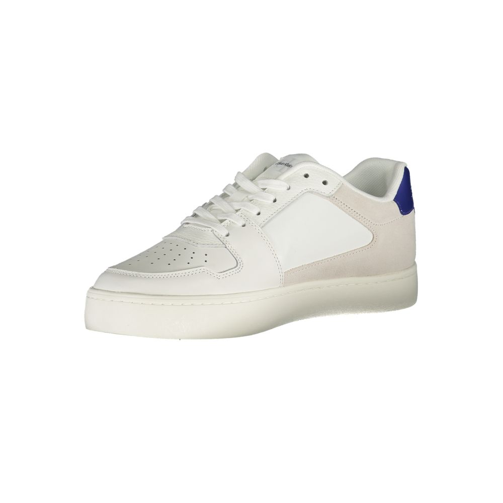 White Leather Mens Sneaker - GLAMHUB BOUTIQUE 