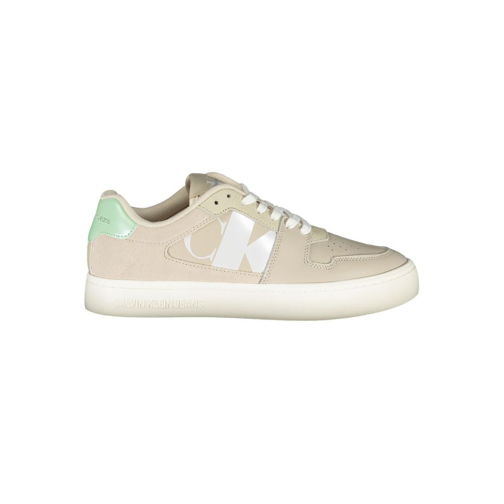 Beige Polyester Sneaker - GLAMHUB BOUTIQUE 