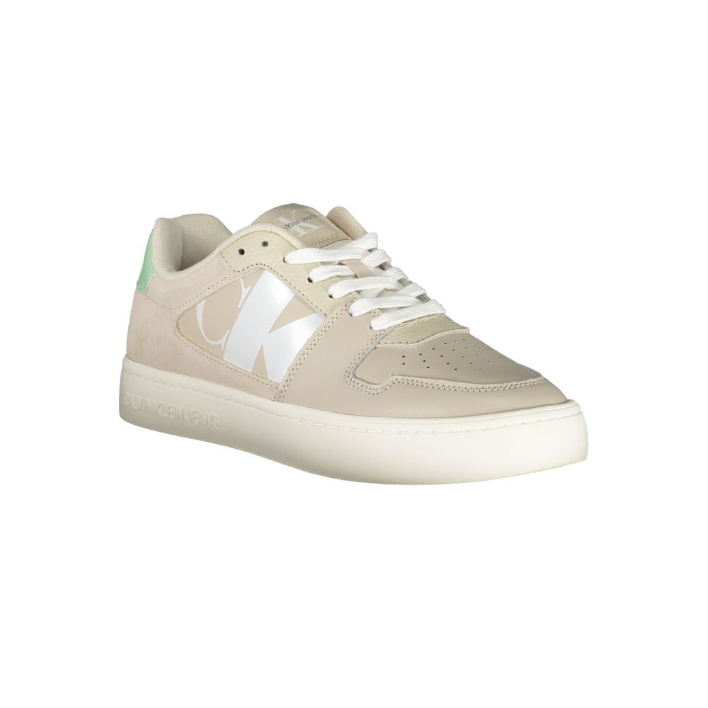 Beige Polyester Sneaker - GLAMHUB BOUTIQUE 