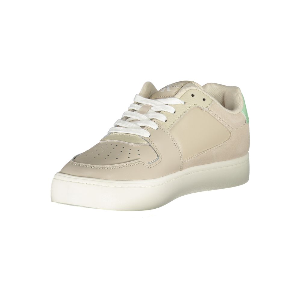 Beige Polyester Sneaker - GLAMHUB BOUTIQUE 