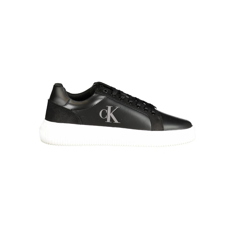 Black Polyester Sneaker - GLAMHUB BOUTIQUE 