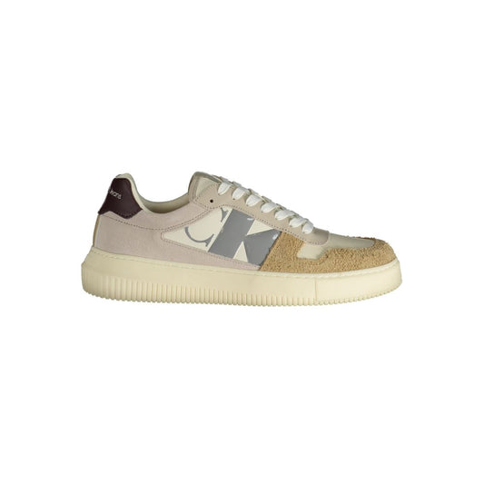 Beige Polyester Sneaker - GLAMHUB BOUTIQUE 