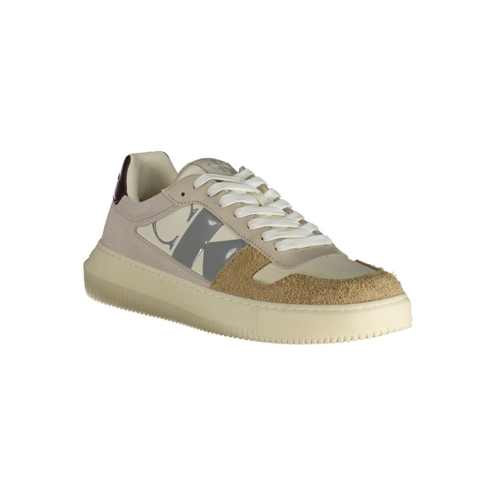 Beige Polyester Sneaker - GLAMHUB BOUTIQUE 