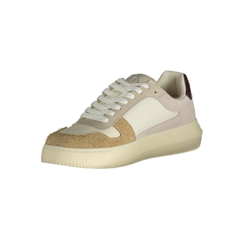 Beige Polyester Sneaker - GLAMHUB BOUTIQUE 