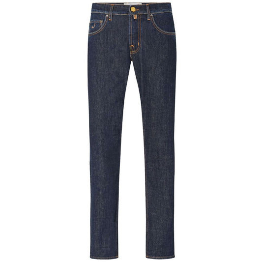 Blue Cotton Jeans & Pant - GlamHub Luxury and Icon Brand Clothing