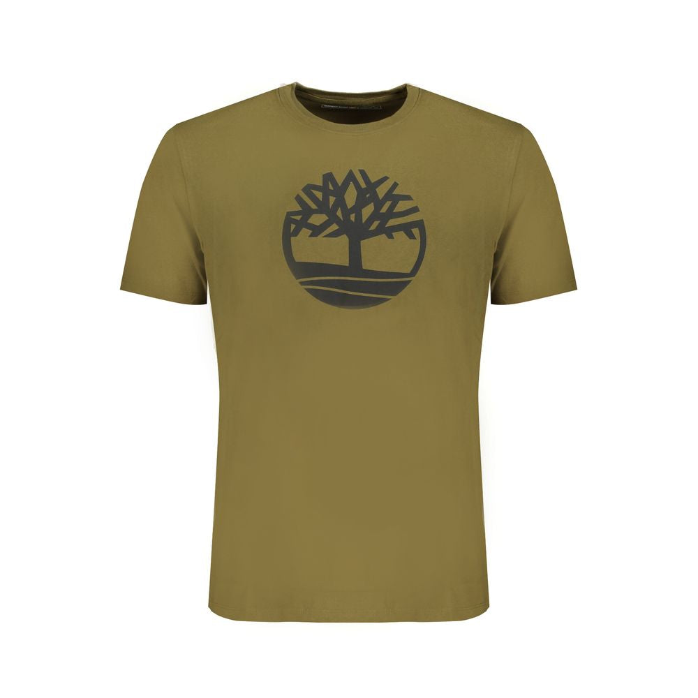 Green Cotton Men T-Shirt - GlamHub Luxury and Icon Brand Clothing