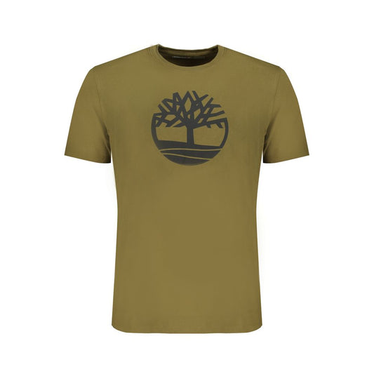 Green Cotton Men T-Shirt - GlamHub Luxury and Icon Brand Clothing