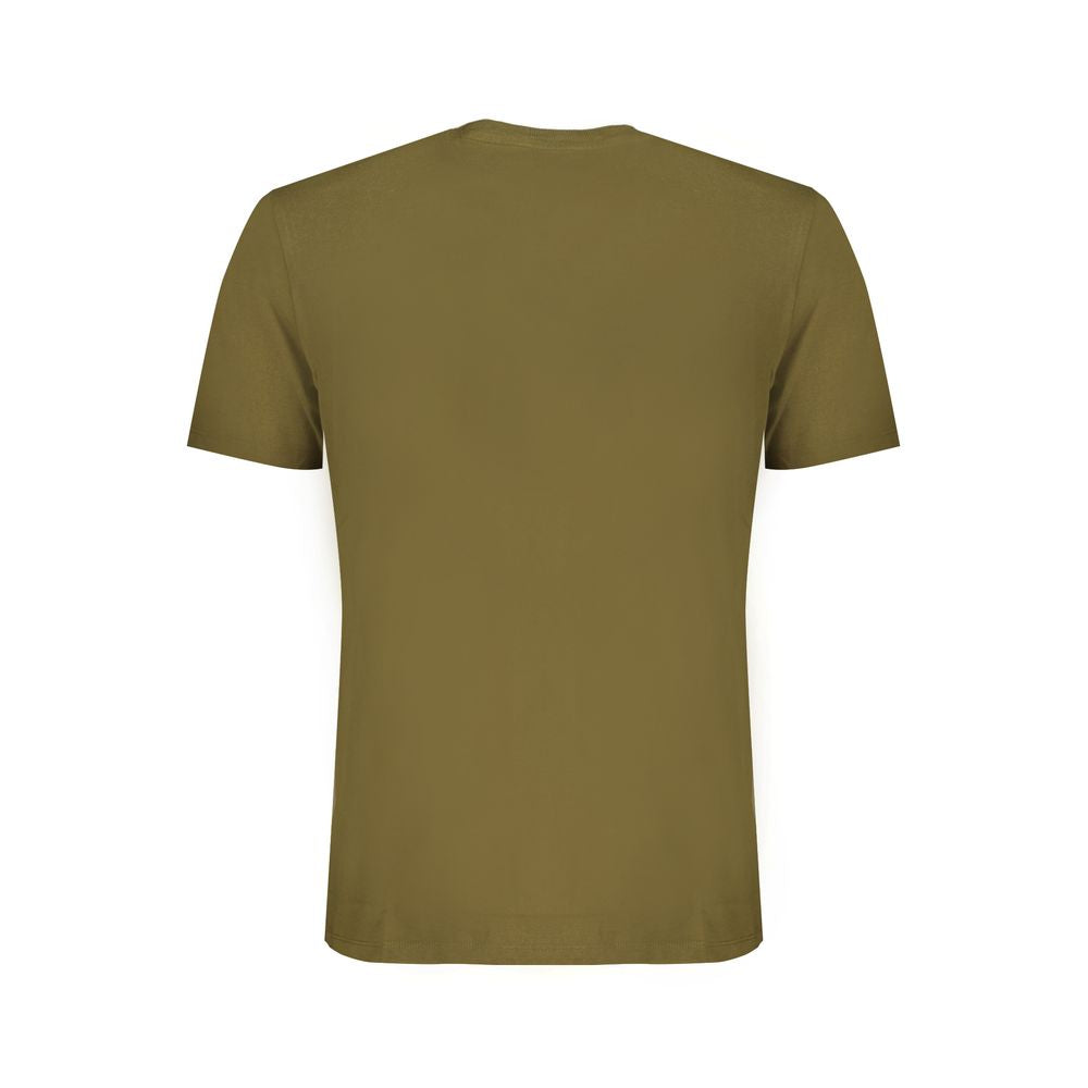 Green Cotton Men T-Shirt - GlamHub Luxury and Icon Brand Clothing