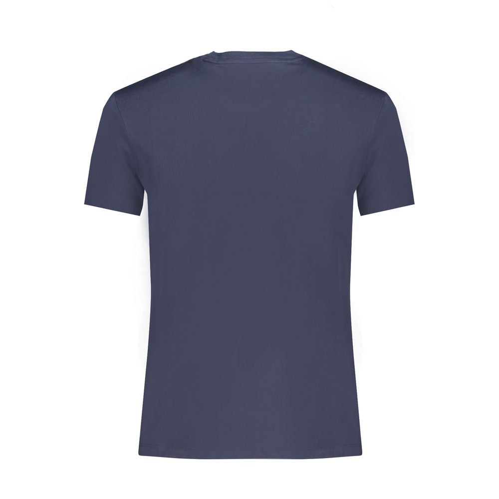 Blue Cotton Men TShirt - GlamHub Luxury and Icon Brand Clothing