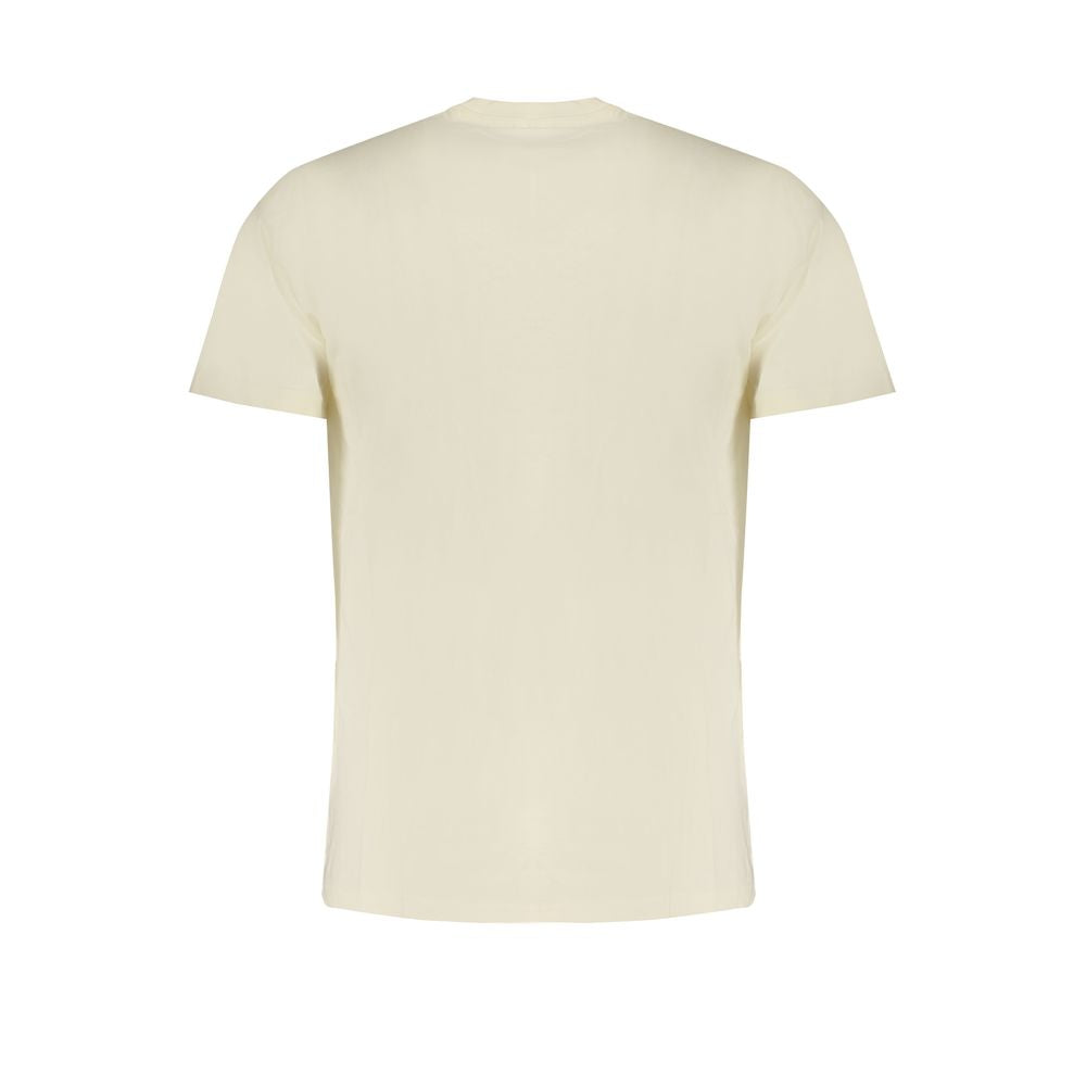 Beige Cotton Men T-Shirt