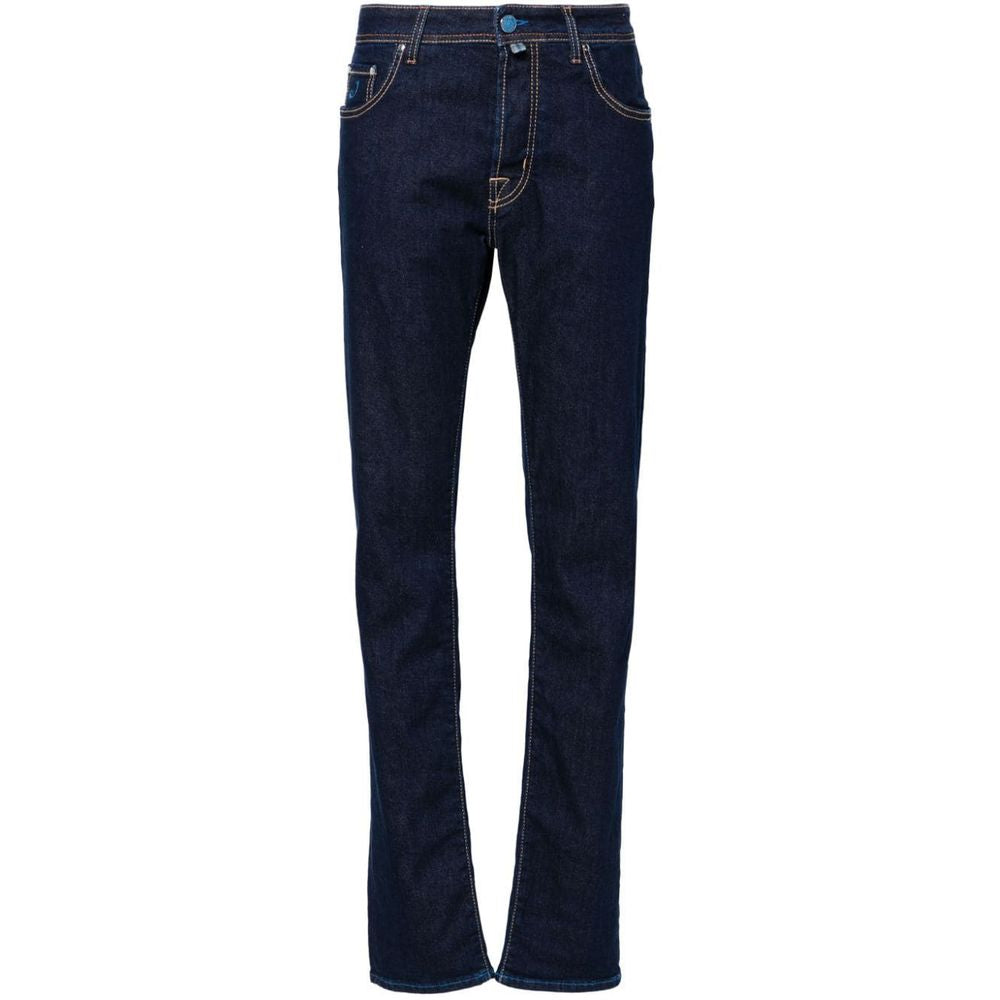 Blue Cotton Jeans & Pant - GlamHub Luxury and Icon Brand Clothing