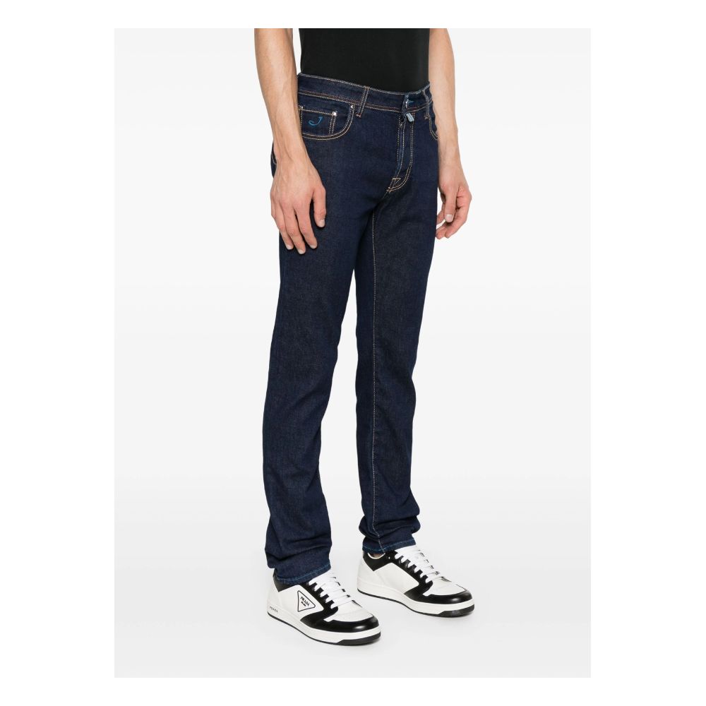 Blue Cotton Jeans & Pant - GlamHub Luxury and Icon Brand Clothing