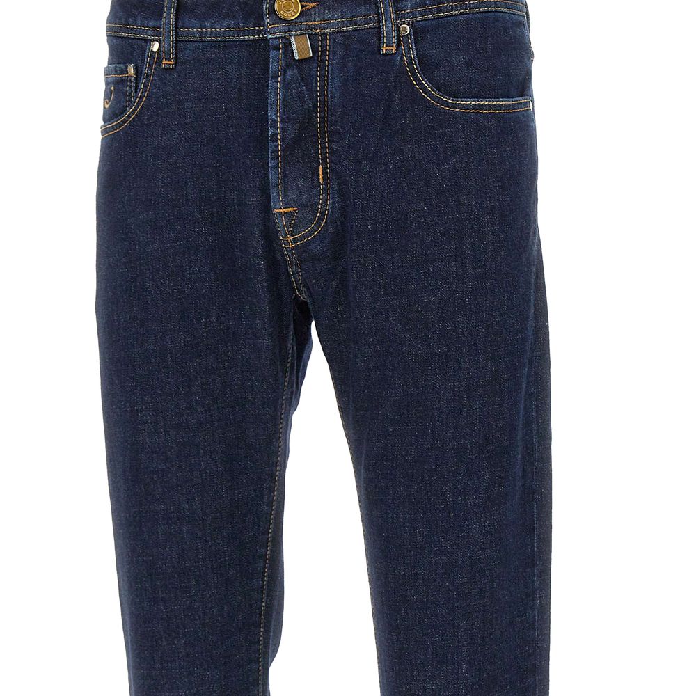 Blue Cotton Jeans & Pant - GlamHub Luxury and Icon Brand Clothing