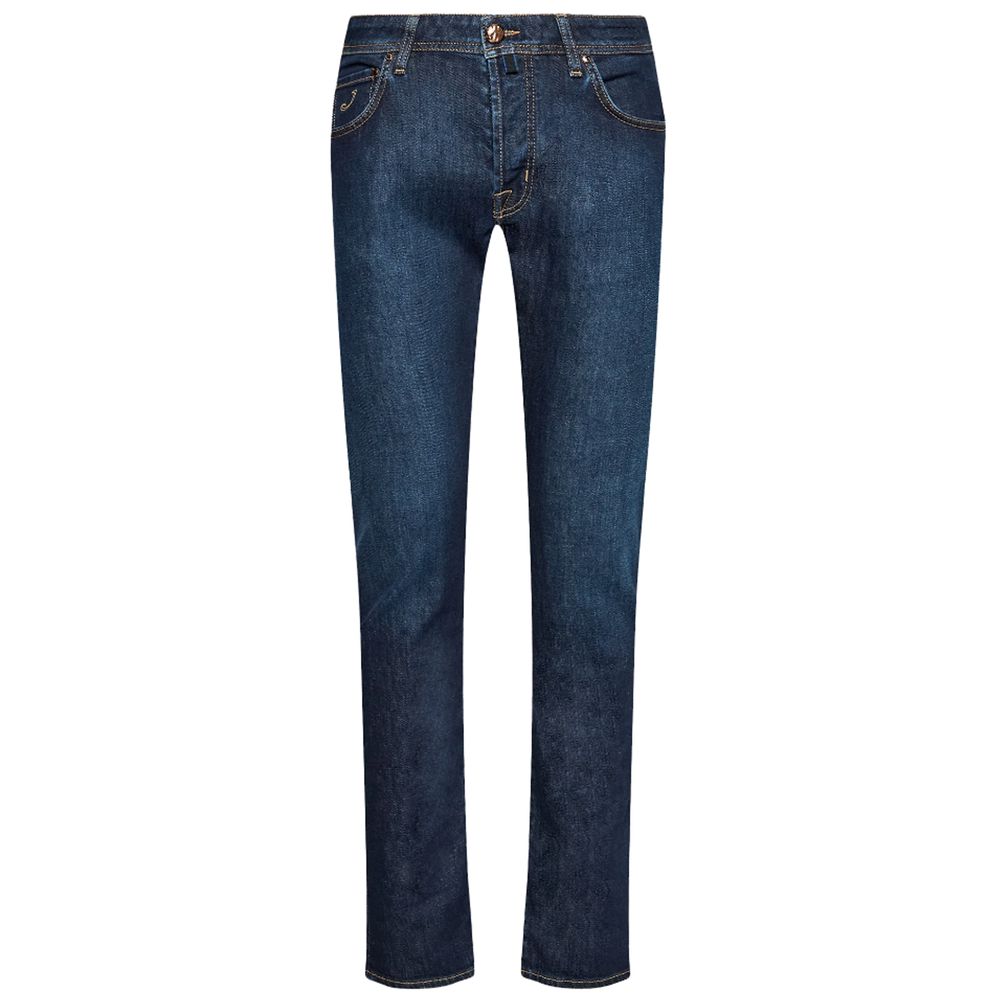 Blue Cotton Jeans & Pant - GlamHub Luxury and Icon Brand Clothing