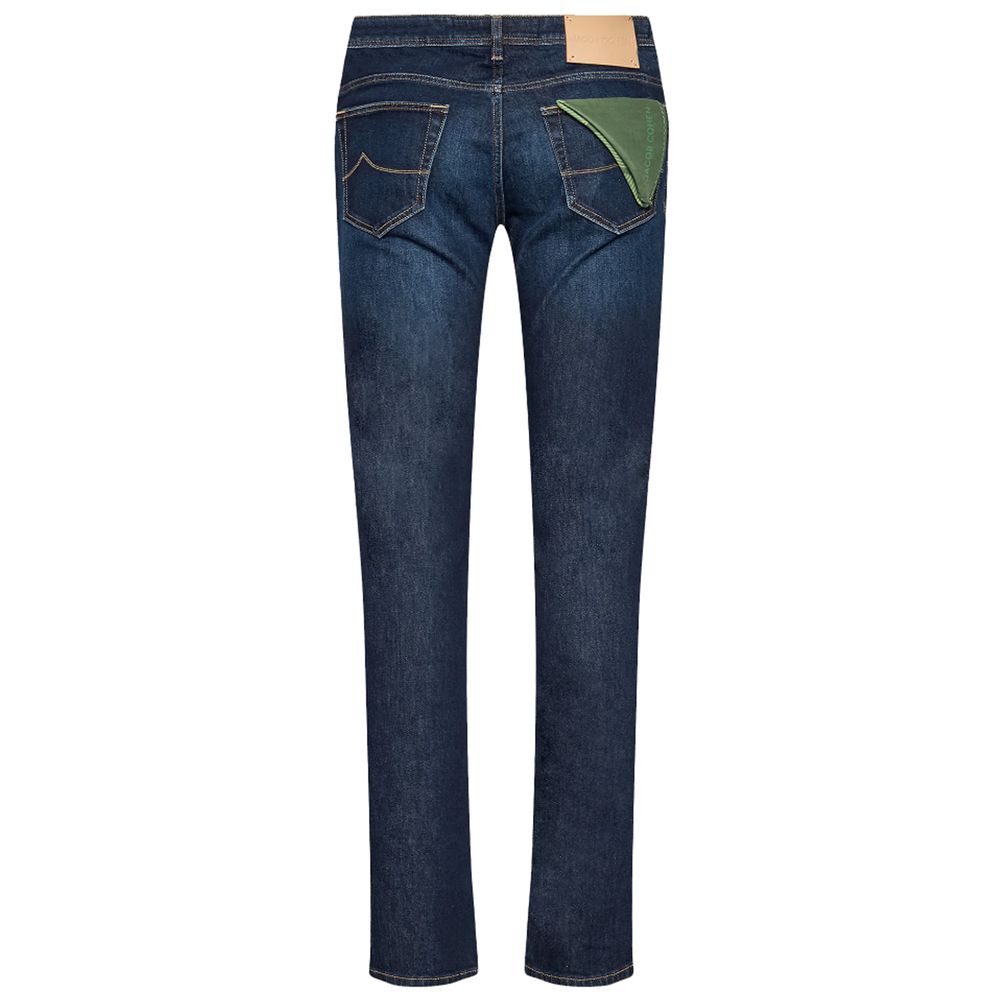 Blue Cotton Jeans & Pant - GlamHub Luxury and Icon Brand Clothing