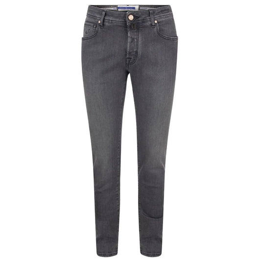 Gray Cotton Jeans & Pant - GlamHub Luxury and Icon Brand Clothing