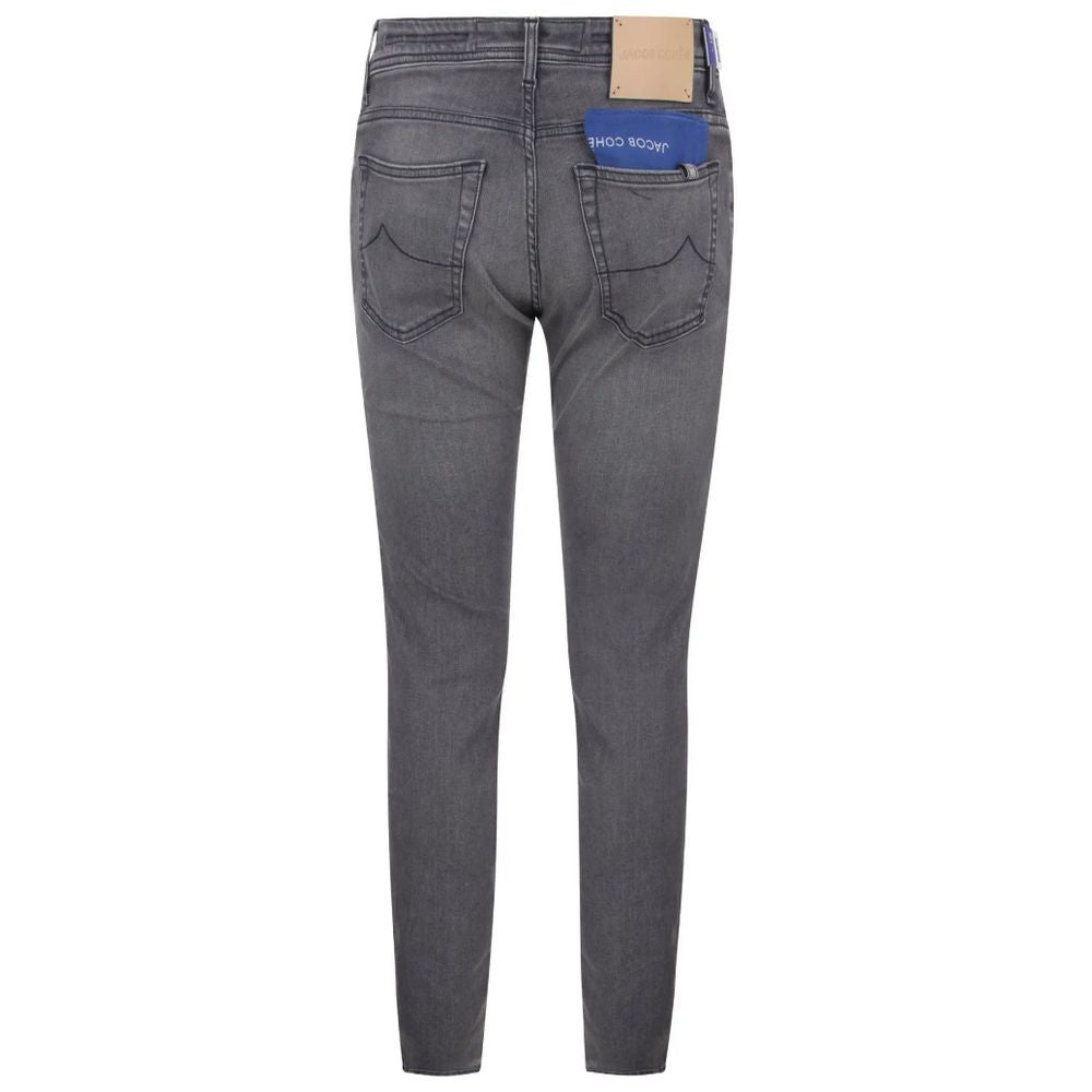 Gray Cotton Jeans & Pant - GlamHub Luxury and Icon Brand Clothing