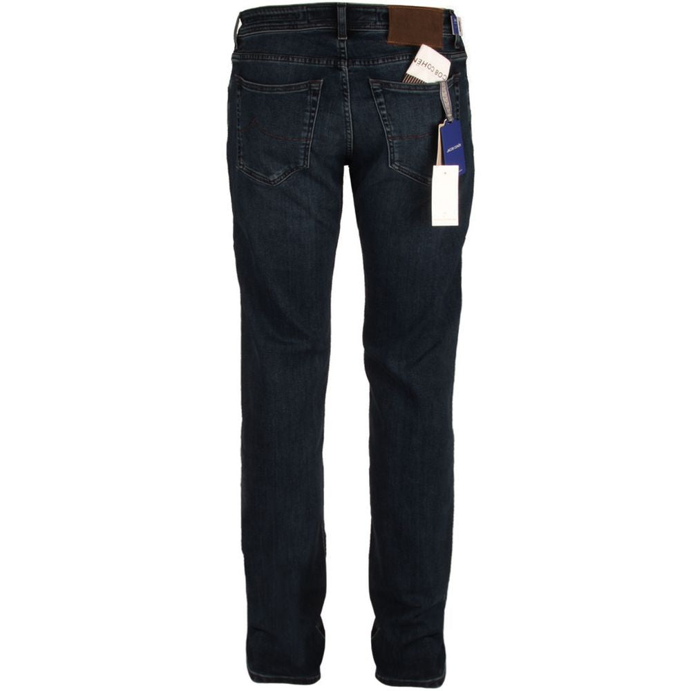 Blue Cotton Men's Slim Fit Jean - GlamHub Luxury and Icon Brand Clothing