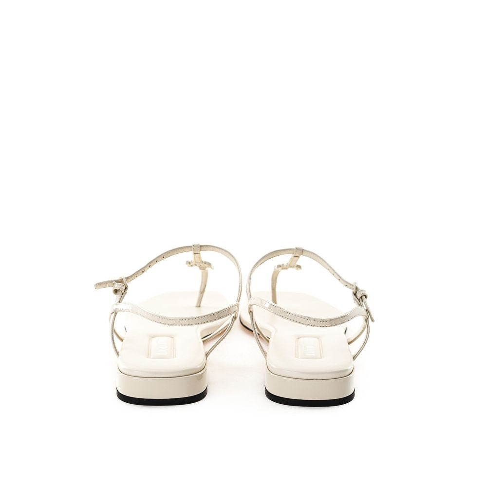 Beige Vernice Sandal - GlamHub Luxury and Icon Brand Clothing