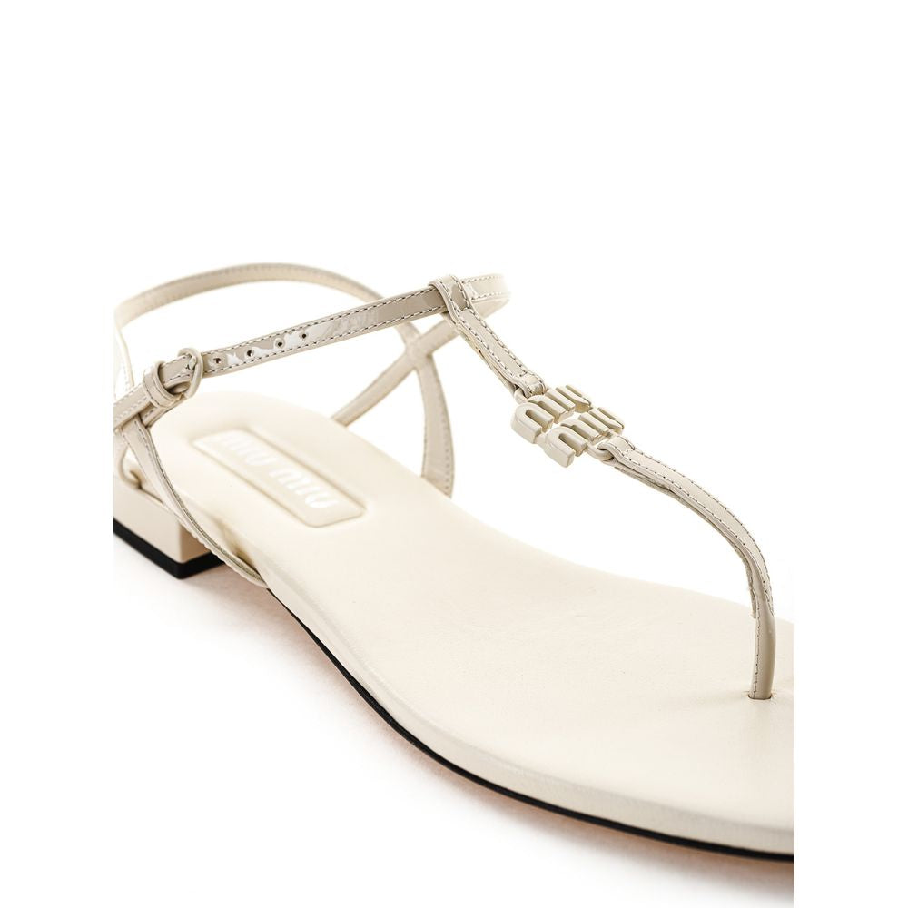 Beige Vernice Sandal - GlamHub Luxury and Icon Brand Clothing