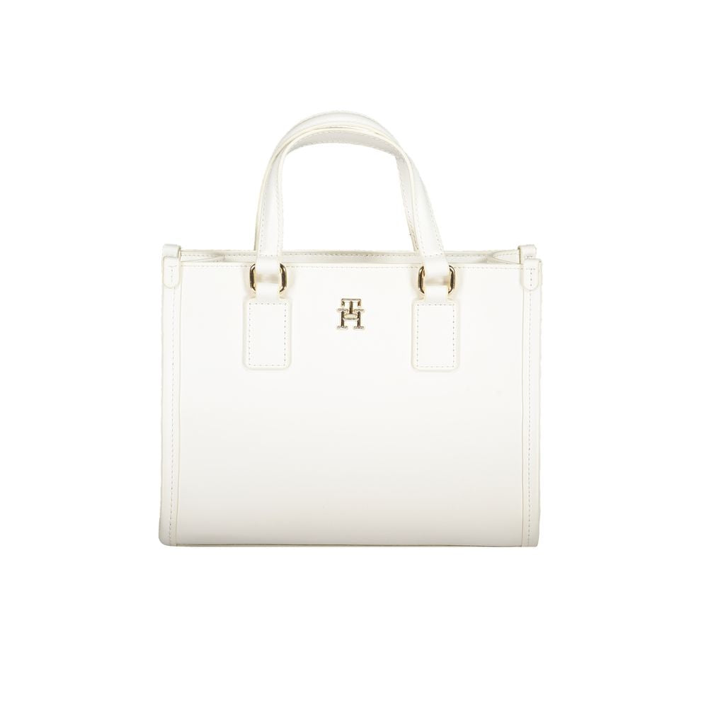 White Polyethylene Handbag - GLAMHUB BOUTIQUE 