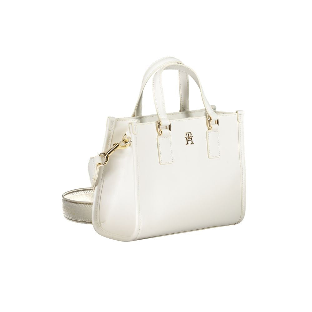 White Polyethylene Handbag - GLAMHUB BOUTIQUE 