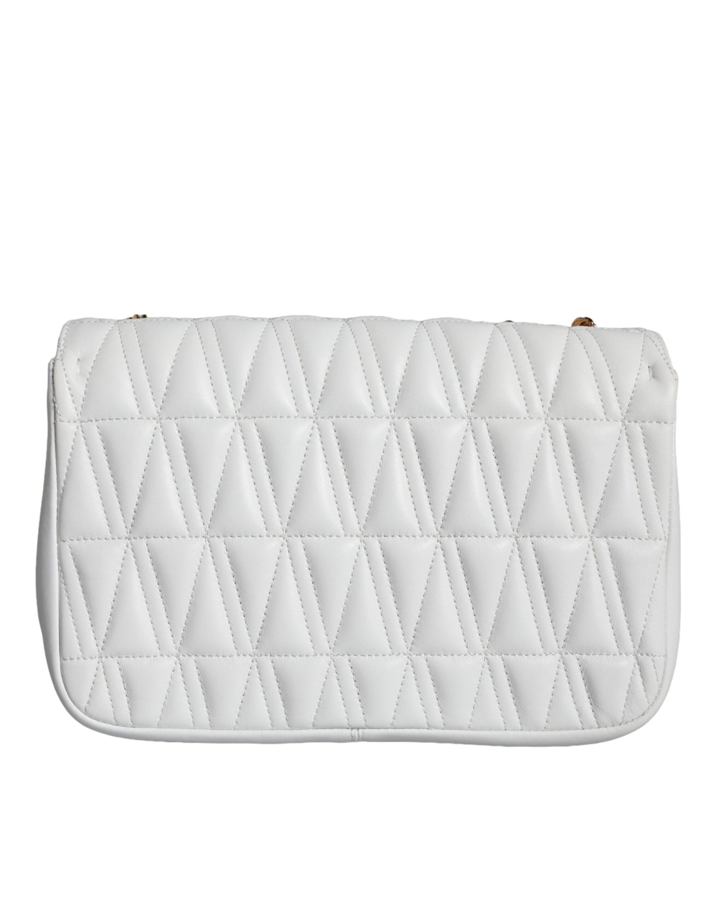 White Mini Nappa Leather Crossbody Shoulder Bag - GLAMHUB BOUTIQUE 