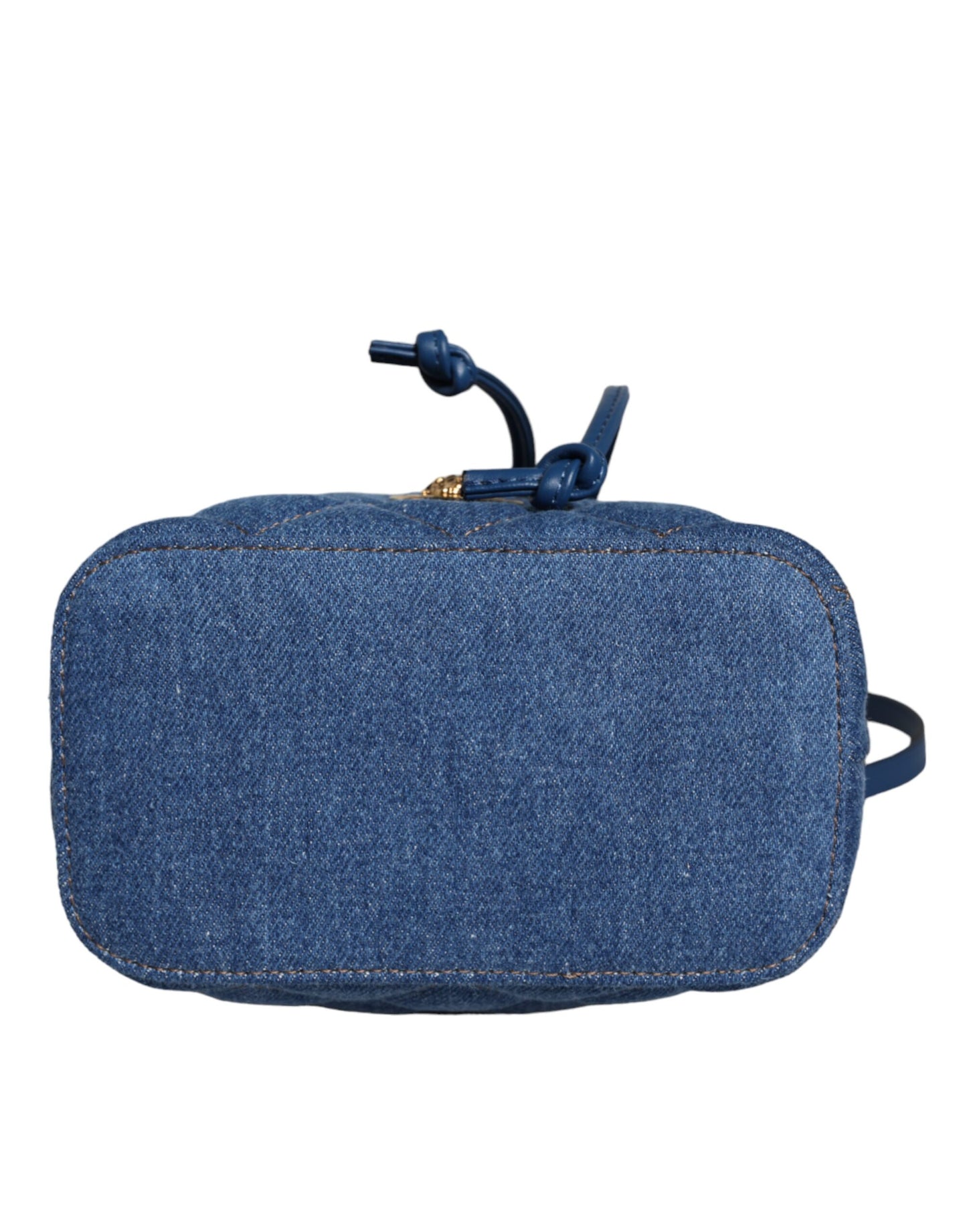 Blue Quilted Denim Leather Crossbody Shoulder Bag - GLAMHUB BOUTIQUE 