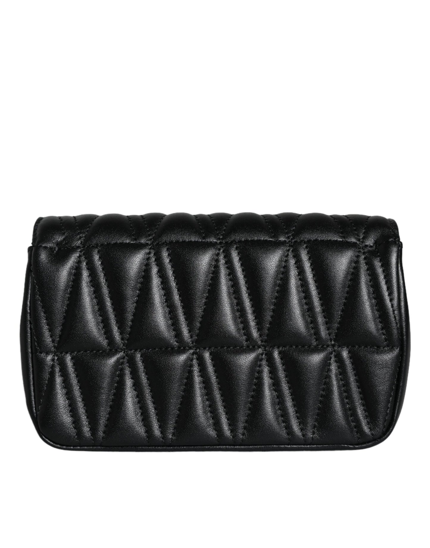 Black Mini Nappa Leather Crossbody Shoulder Bag - GLAMHUB BOUTIQUE 