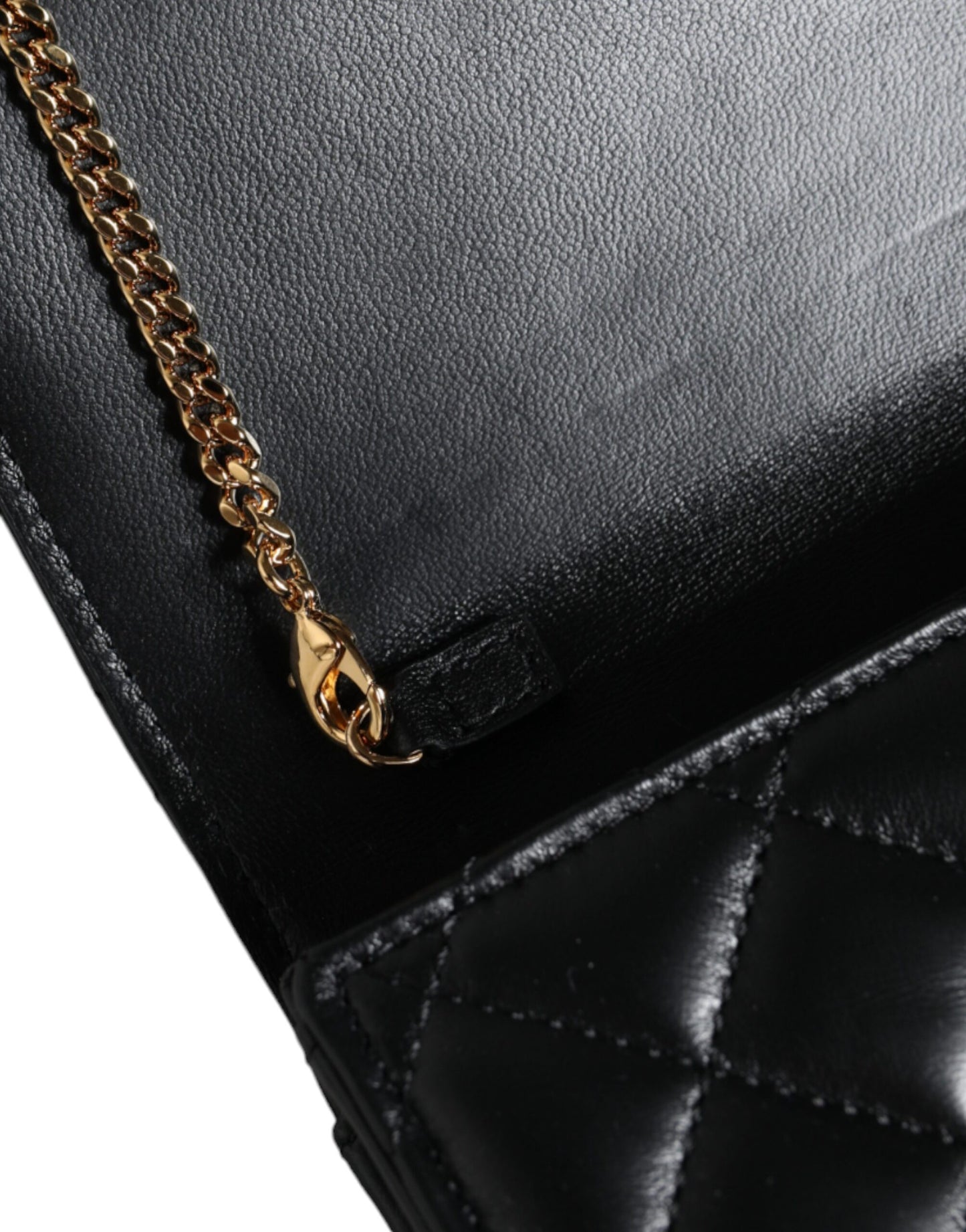 Black Quilted Nappa Leather Crossbody Shoulder Bag - GLAMHUB BOUTIQUE 