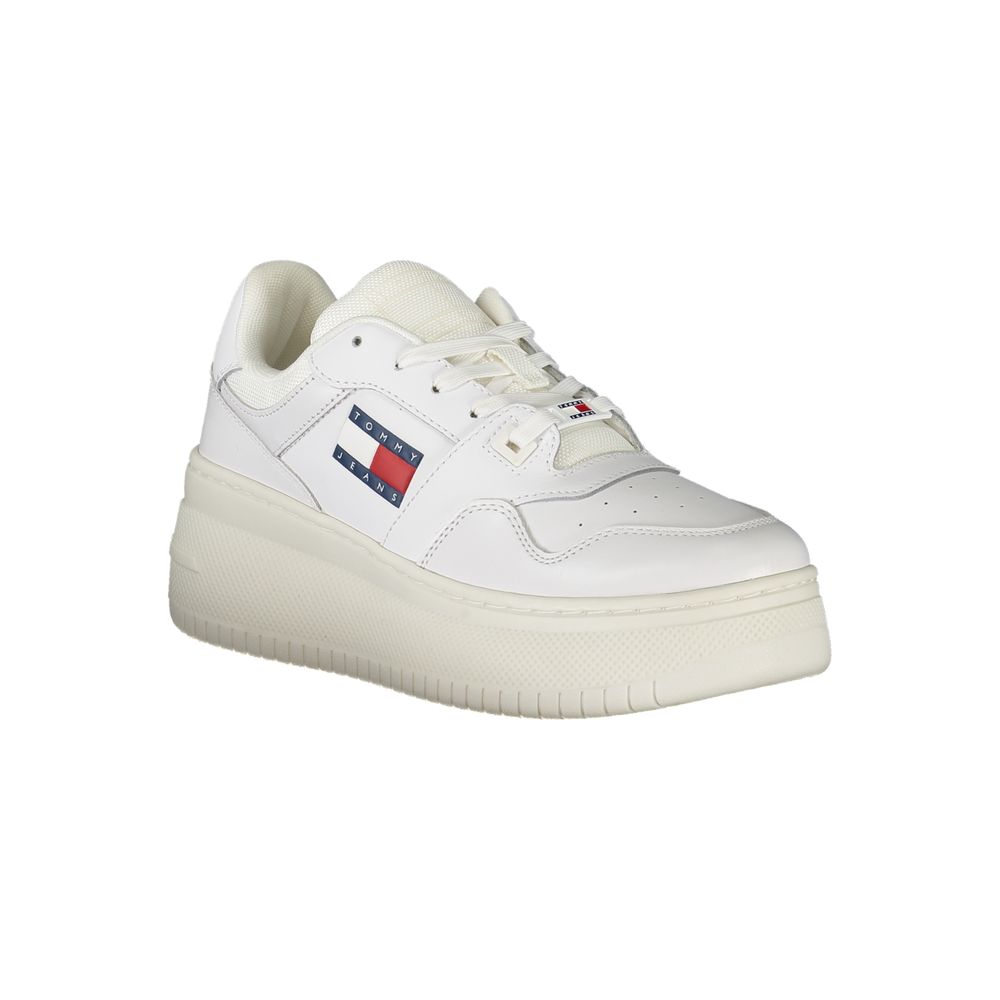 White Leather Women Sneaker - GlamHub Luxury and Icon Brand Clothing