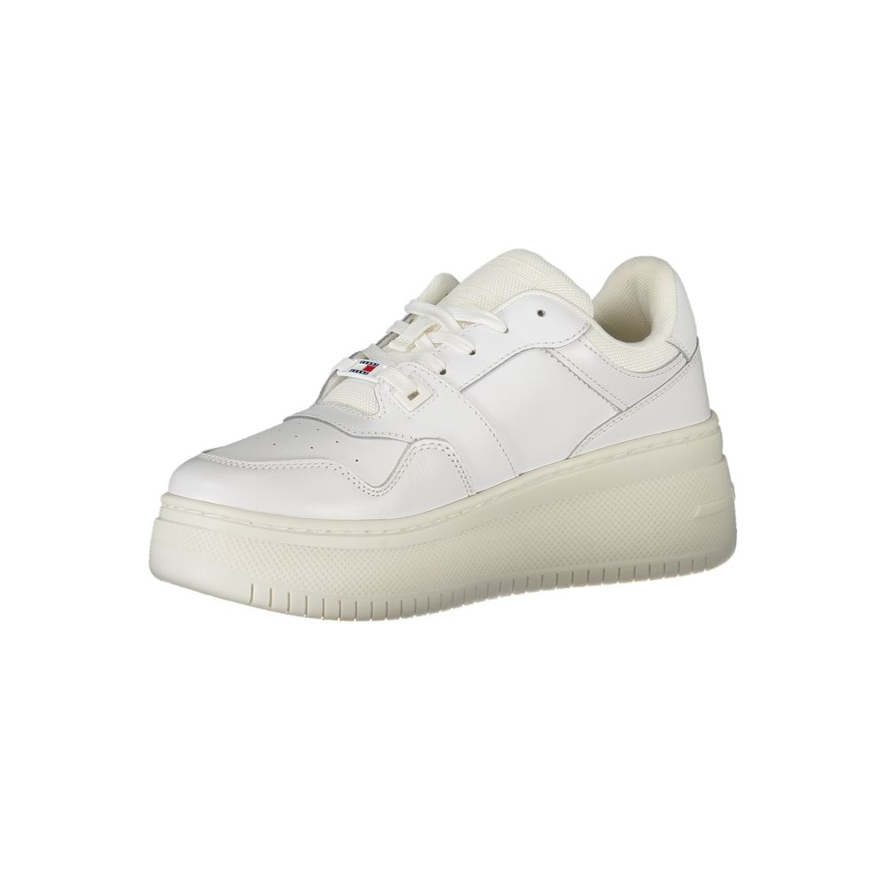 White Leather Women Sneaker - GlamHub Luxury and Icon Brand Clothing