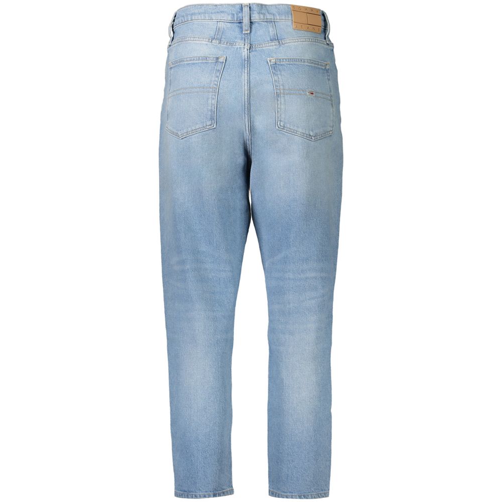 Light Blue Cotton Women Jeans - GlamHub Luxury and Icon Brand Clothing