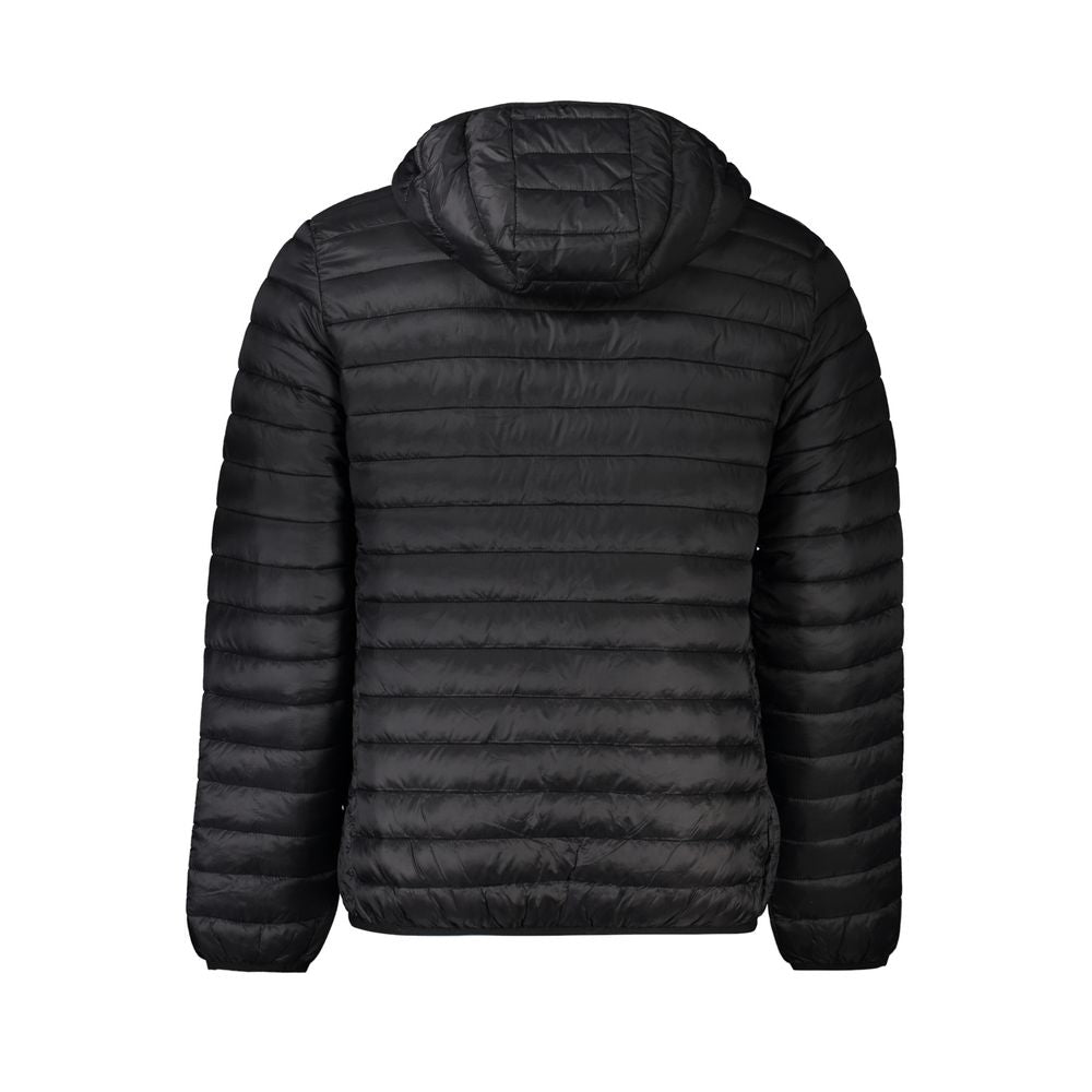 Black Polyamide Men Jacket - GlamHub Luxury and Icon Brand Clothing